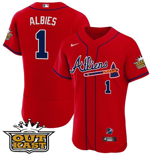 Men's Atlanta Braves Atliens Flex Base Jersey V2 - All Stitched