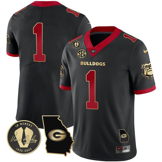 Men's Georgia Bulldogs 2023 Vapor Jersey - Georgia Map - All Stitched