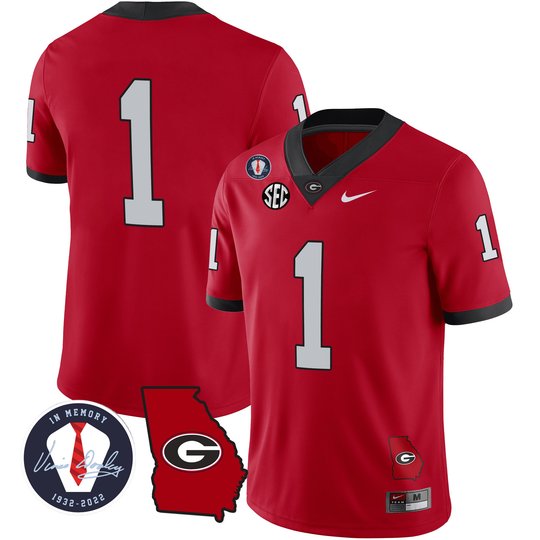 Men's Georgia Bulldogs 2023 Vapor Jersey - Georgia Map - All Stitched