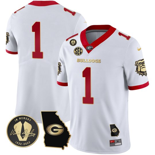 Men's Georgia Bulldogs 2023 Vapor Jersey - Georgia Map - All Stitched