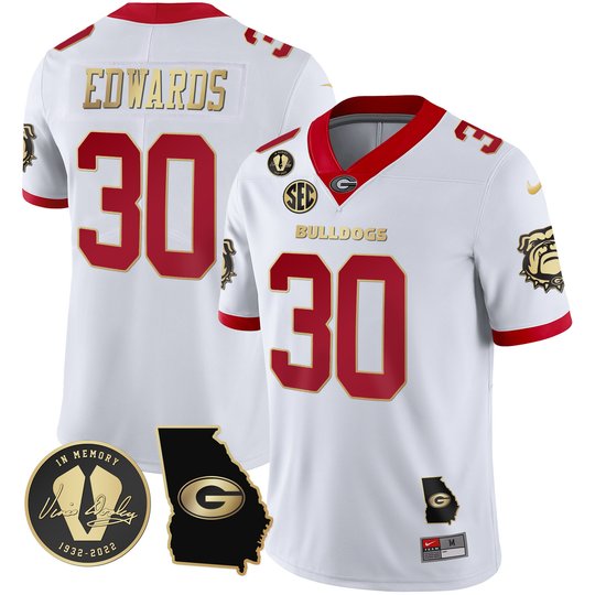 Men's Georgia Bulldogs 2023 Vapor Jersey - Georgia Map - All Stitched
