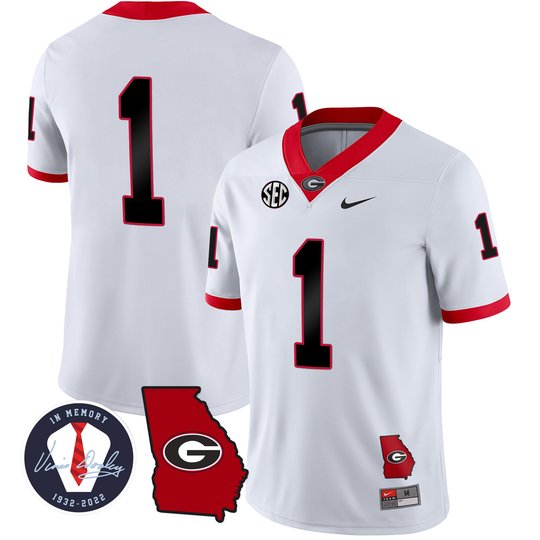 Men's Georgia Bulldogs 2023 Vapor Jersey - Georgia Map - All Stitched