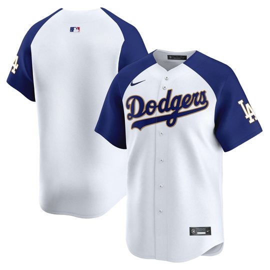 Men's Los Angeles Dodgers Gold Trim Vapor Premier Limited Jersey - All Stitched