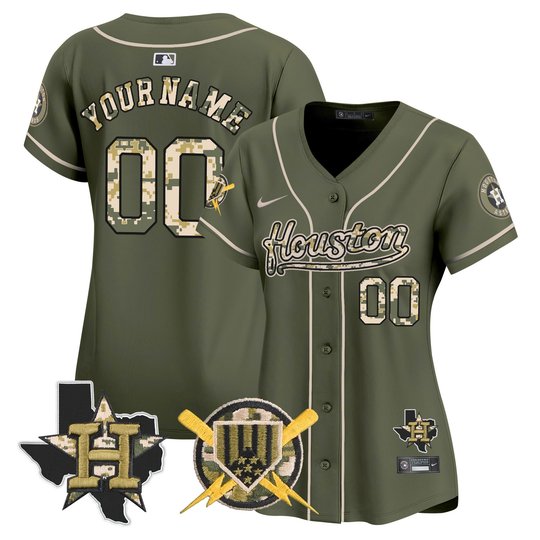 Astros Armed Forces Day Vapor Premier Limited Custom Jersey - All Stitched