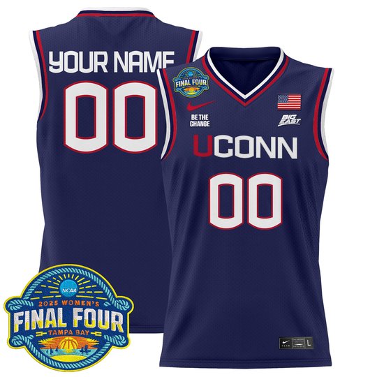 UConn Huskies 2025 Big Eat Women's Final Four Patch Lightweight Basketball Custom Jersey - All Stitched
