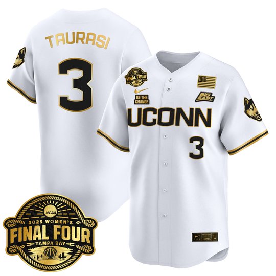 Men's Size - UConn Huskies 2025 Big Eat Women's Final Four Patch Vapor Baseball Jersey - All Stitched