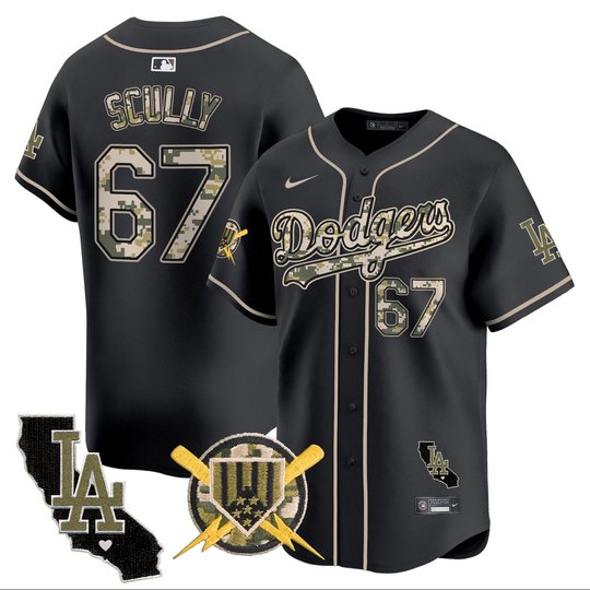 Men's Dodgers Armed Forces Day Vapor Premier Limited Jersey - All Stitched