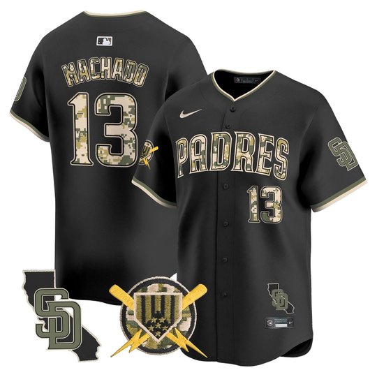 Men's Padres Armed Forces Day Vapor Premier Limited Jersey - All Stitched