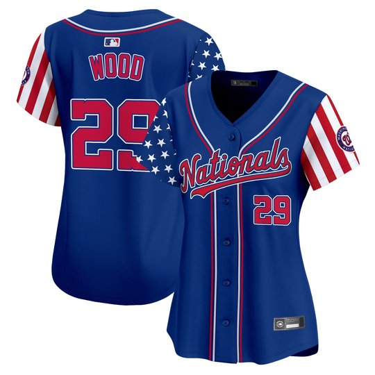 Women's Washington Nationals 2025 Independence Day Vapor Premier Limited Jersey - All Stitched