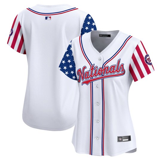 Women's Washington Nationals 2025 Independence Day Vapor Premier Limited Jersey - All Stitched