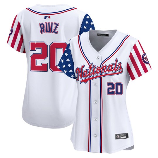 Women's Washington Nationals 2025 Independence Day Vapor Premier Limited Jersey - All Stitched