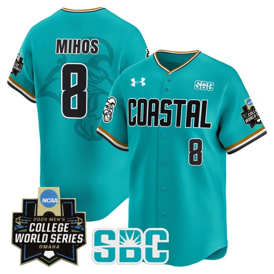 Men's Coastal Carolina Chanticleers 2025 World Series Vapor Premier Limited Jersey - All Stitched