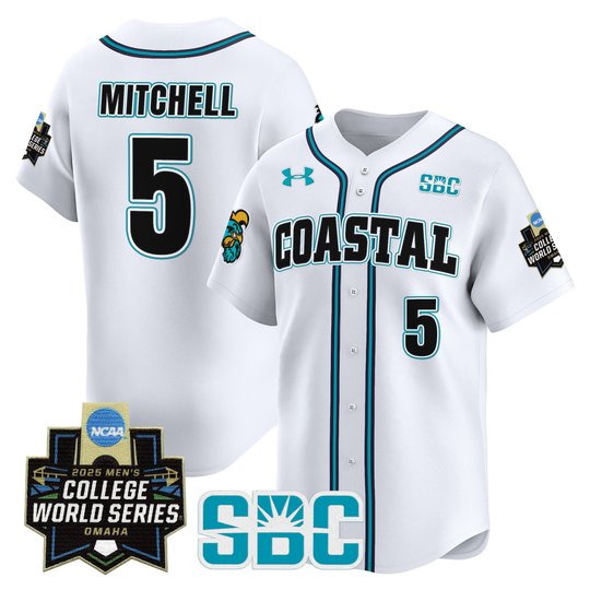 Men's Coastal Carolina Chanticleers 2025 World Series Vapor Premier Limited Jersey - All Stitched