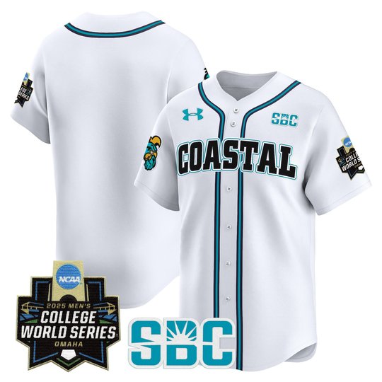 Men's Coastal Carolina Chanticleers 2025 World Series Vapor Premier Limited Jersey - All Stitched