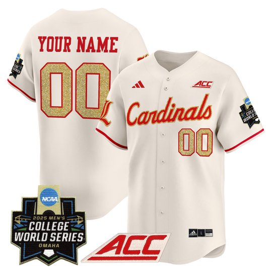 Louisville Cardinals 2025 World Series Vapor Premier Limited Custom Jersey - All Stitched