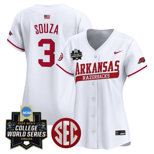 Women's Arkansas Razorbacks 2025 World Series Vapor Premier Limited Jersey - All Stitched