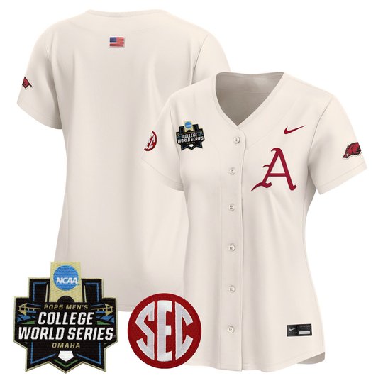 Women's Arkansas Razorbacks 2025 World Series Vapor Premier Limited Jersey - All Stitched