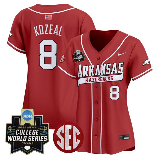 Women's Arkansas Razorbacks 2025 World Series Vapor Premier Limited Jersey - All Stitched