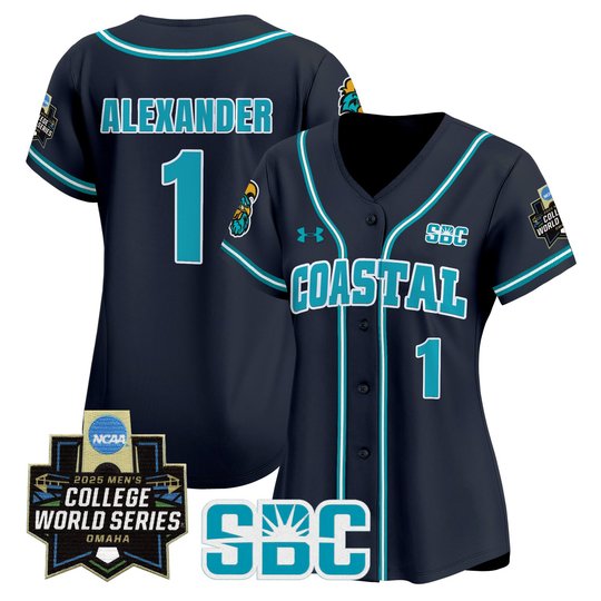 Women's Coastal Carolina Chanticleers 2025 World Series Vapor Premier Limited Jersey - All Stitched