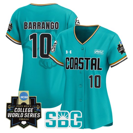 Women's Coastal Carolina Chanticleers 2025 World Series Vapor Premier Limited Jersey - All Stitched