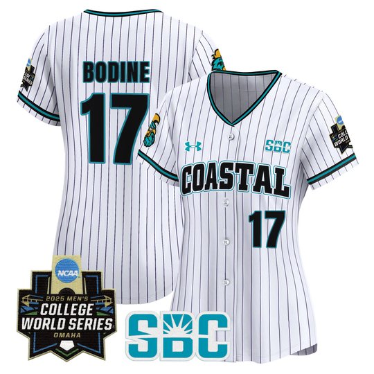 Women's Coastal Carolina Chanticleers 2025 World Series Vapor Premier Limited Jersey - All Stitched