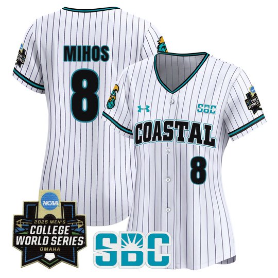 Women's Coastal Carolina Chanticleers 2025 World Series Vapor Premier Limited Jersey - All Stitched