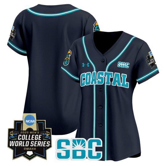 Women's Coastal Carolina Chanticleers 2025 World Series Vapor Premier Limited Jersey - All Stitched