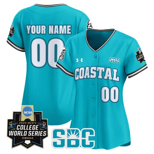 Coastal Carolina Chanticleers 2025 World Series Vapor Premier Limited Custom Jersey - All Stitched