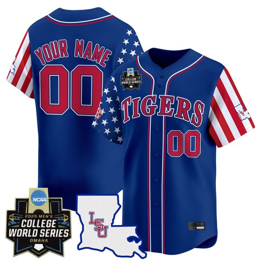 LSU Tigers 2025 Independence Day Vapor Premier Limited Jersey - World Series Custom Patch - All Stitched