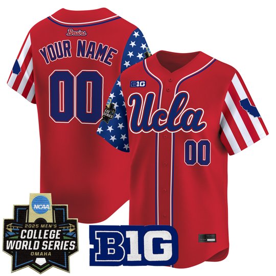 UCLA Bruins 2025 Independence Day Vapor Premier Limited Custom Jersey - World Series Patch - All Stitched