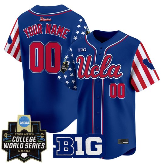 UCLA Bruins 2025 Independence Day Vapor Premier Limited Custom Jersey - World Series Patch - All Stitched