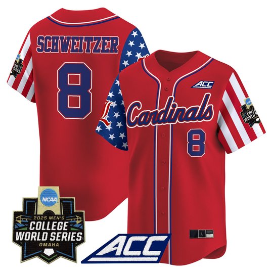 Men's Louisville Cardinals 2025 Independence Day Vapor Premier Limited Jersey - World Series Patch - All Stitched