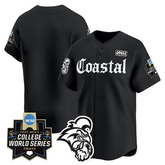 Men's Coastal Carolina Chanticleers 2025 World Series 'Gothic Coastline Edition' Vapor Premier Limited Jersey - All Stitched