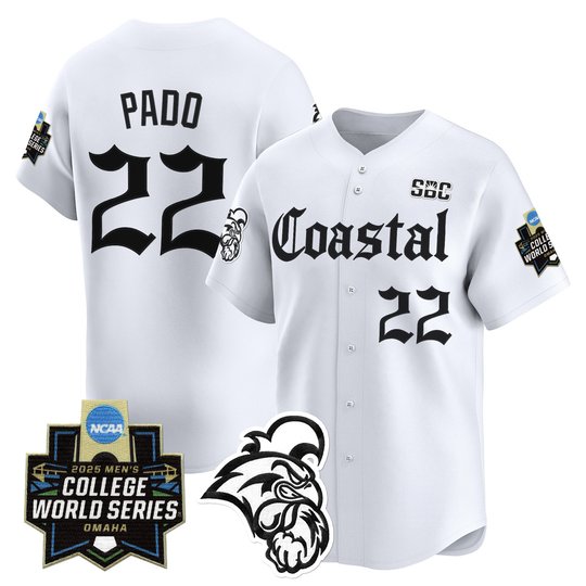 Men's Coastal Carolina Chanticleers 2025 World Series 'Gothic Coastline Edition' Vapor Premier Limited Jersey - All Stitched