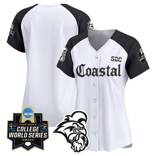 Women's Coastal Carolina Chanticleers 2025 World Series 'Gothic Coastline Edition' Vapor Premier Limited Jersey - All Stitched