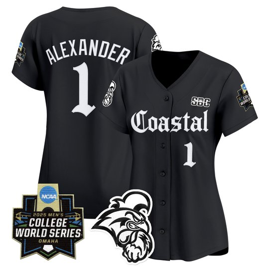 Women's Coastal Carolina Chanticleers 2025 World Series 'Gothic Coastline Edition' Vapor Premier Limited Jersey - All Stitched