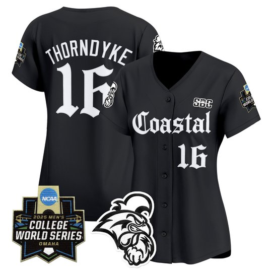 Women's Coastal Carolina Chanticleers 2025 World Series 'Gothic Coastline Edition' Vapor Premier Limited Jersey - All Stitched