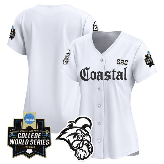 Women's Coastal Carolina Chanticleers 2025 World Series 'Gothic Coastline Edition' Vapor Premier Limited Jersey - All Stitched