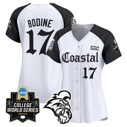 Women's Coastal Carolina Chanticleers 2025 World Series 'Gothic Coastline Edition' Vapor Premier Limited Jersey - All Stitched