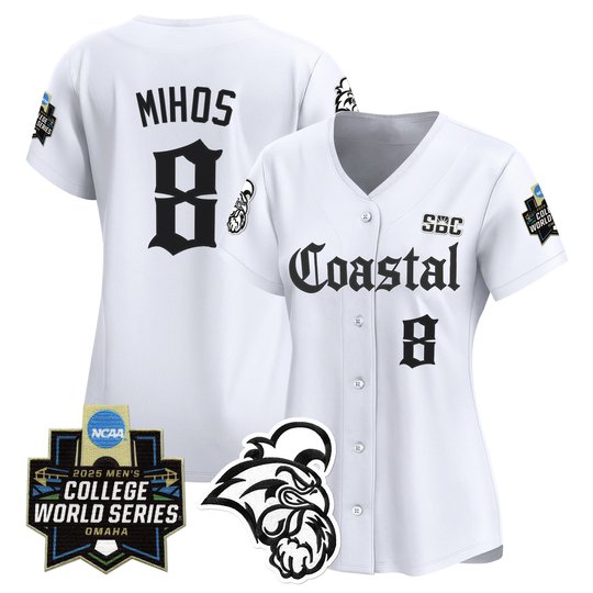 Women's Coastal Carolina Chanticleers 2025 World Series 'Gothic Coastline Edition' Vapor Premier Limited Jersey - All Stitched