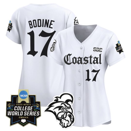 Women's Coastal Carolina Chanticleers 2025 World Series 'Gothic Coastline Edition' Vapor Premier Limited Jersey - All Stitched