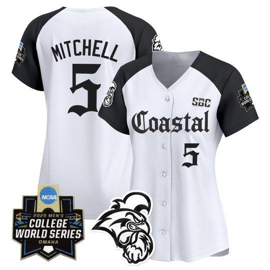 Women's Coastal Carolina Chanticleers 2025 World Series 'Gothic Coastline Edition' Vapor Premier Limited Jersey - All Stitched