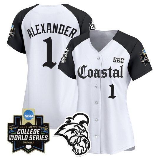 Women's Coastal Carolina Chanticleers 2025 World Series 'Gothic Coastline Edition' Vapor Premier Limited Jersey - All Stitched