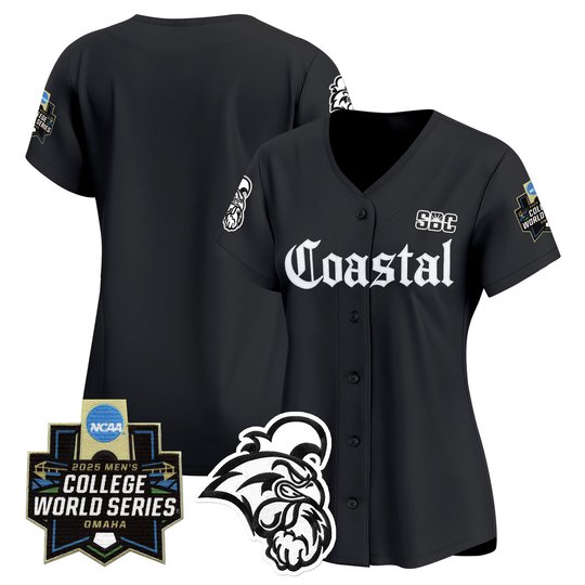 Women's Coastal Carolina Chanticleers 2025 World Series 'Gothic Coastline Edition' Vapor Premier Limited Jersey - All Stitched