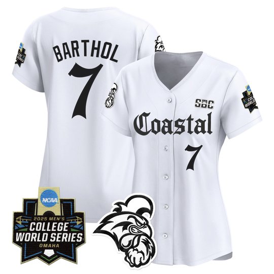 Women's Coastal Carolina Chanticleers 2025 World Series 'Gothic Coastline Edition' Vapor Premier Limited Jersey - All Stitched