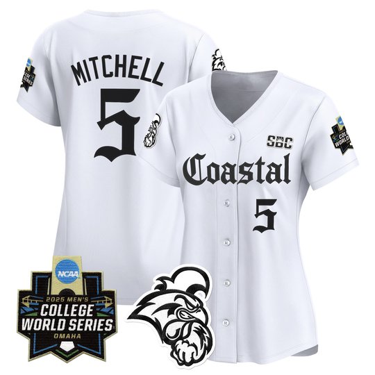 Women's Coastal Carolina Chanticleers 2025 World Series 'Gothic Coastline Edition' Vapor Premier Limited Jersey - All Stitched