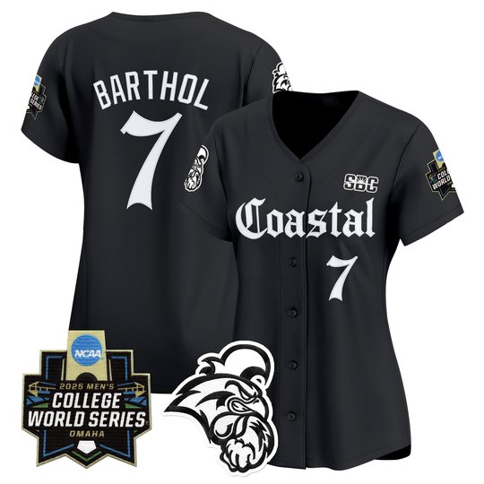 Women's Coastal Carolina Chanticleers 2025 World Series 'Gothic Coastline Edition' Vapor Premier Limited Jersey - All Stitched