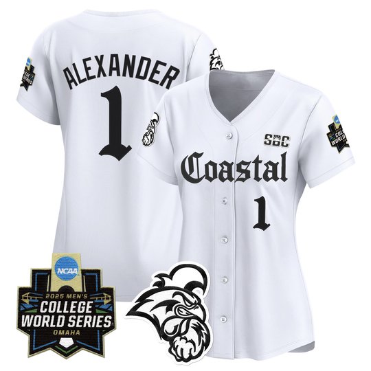 Women's Coastal Carolina Chanticleers 2025 World Series 'Gothic Coastline Edition' Vapor Premier Limited Jersey - All Stitched