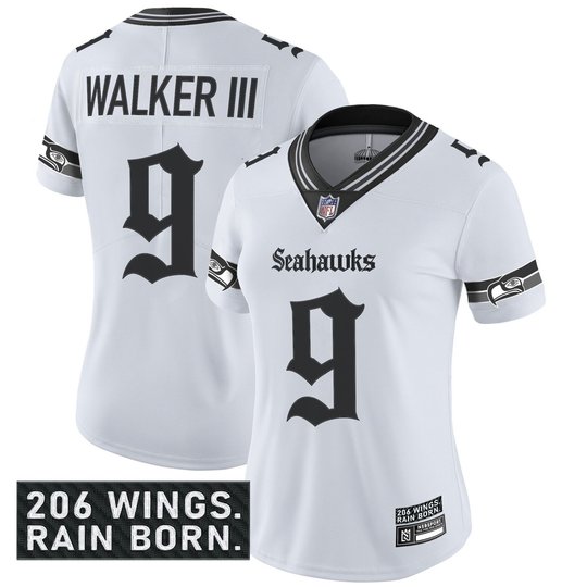 Women's Seattle Seahawks 'Gothic Rain City Shadows Edition' Vapor Limited Jersey - All Stitched