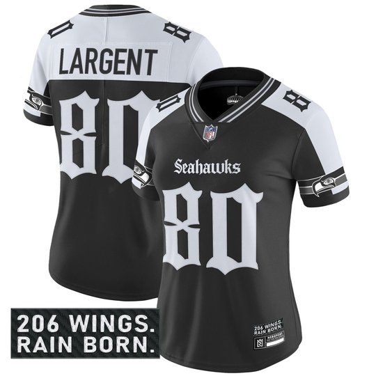 Women's Seattle Seahawks 'Gothic Rain City Shadows Edition' Vapor Limited Jersey - All Stitched